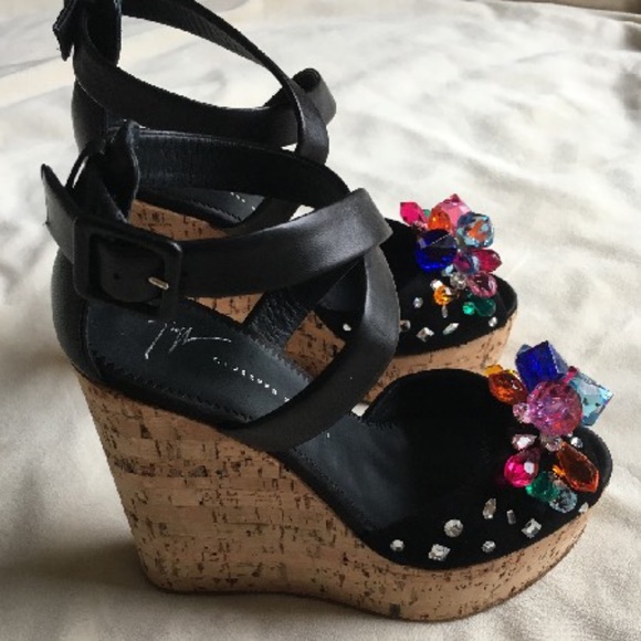 BRAND NEW! Giuseppe Zanotti - Roz 90 Wedge Sandals US 5 | IT 35 (NIB) - Picture 3 of 6